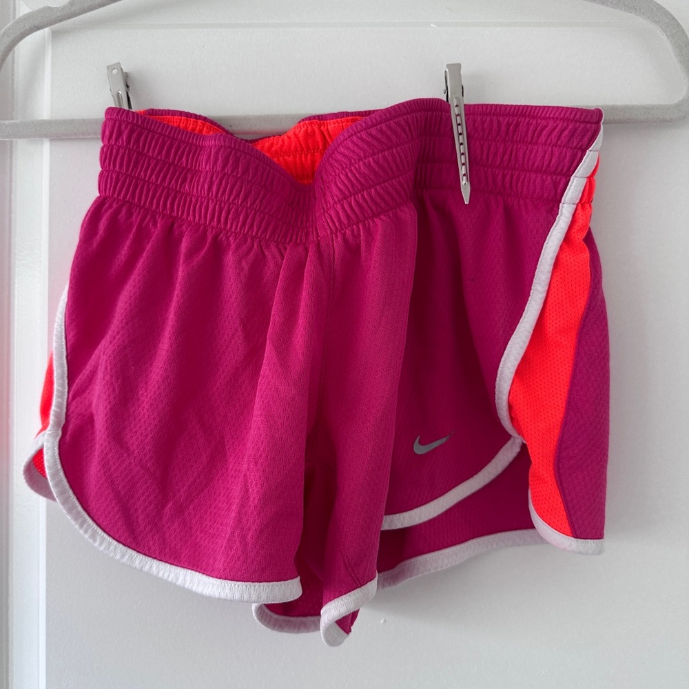 Nike Women's Pink and Orange Running Shorts